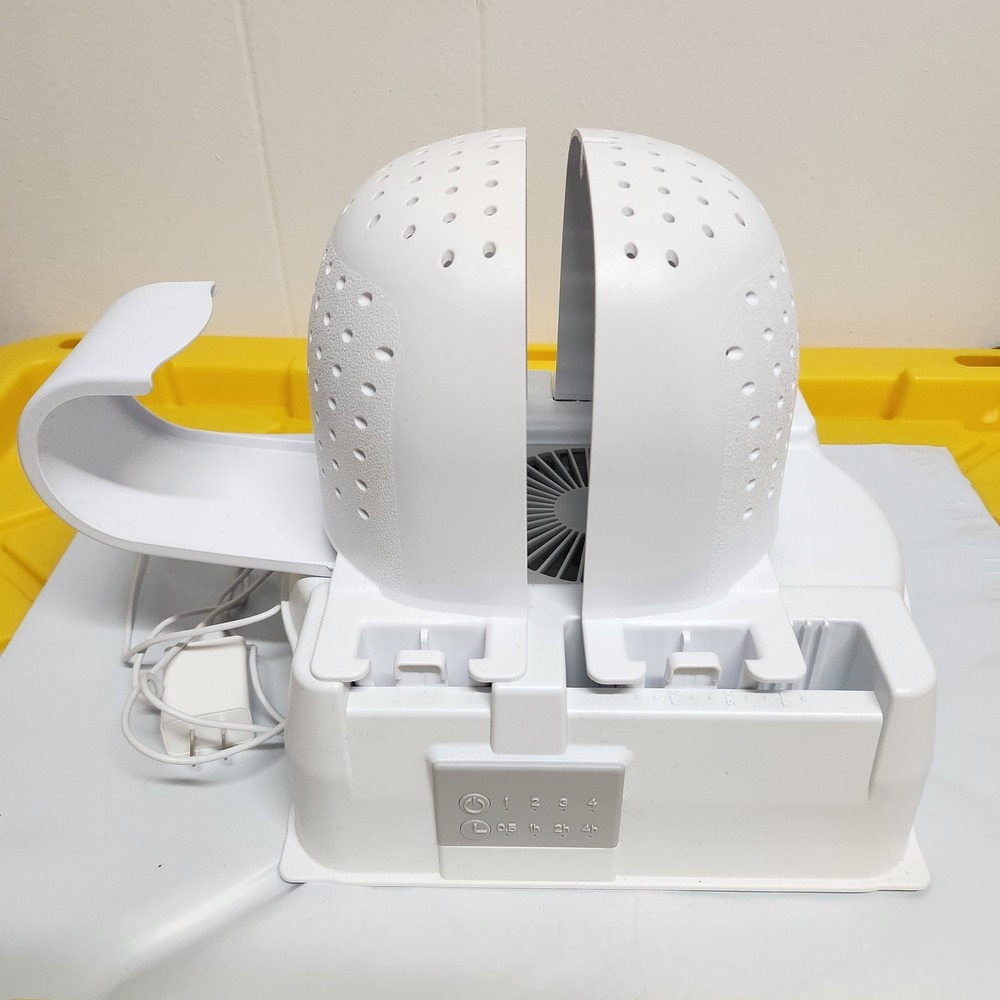 White Electric Shoe Boot Dryer Dual Fan Stand Timer Vented Covers Rack
